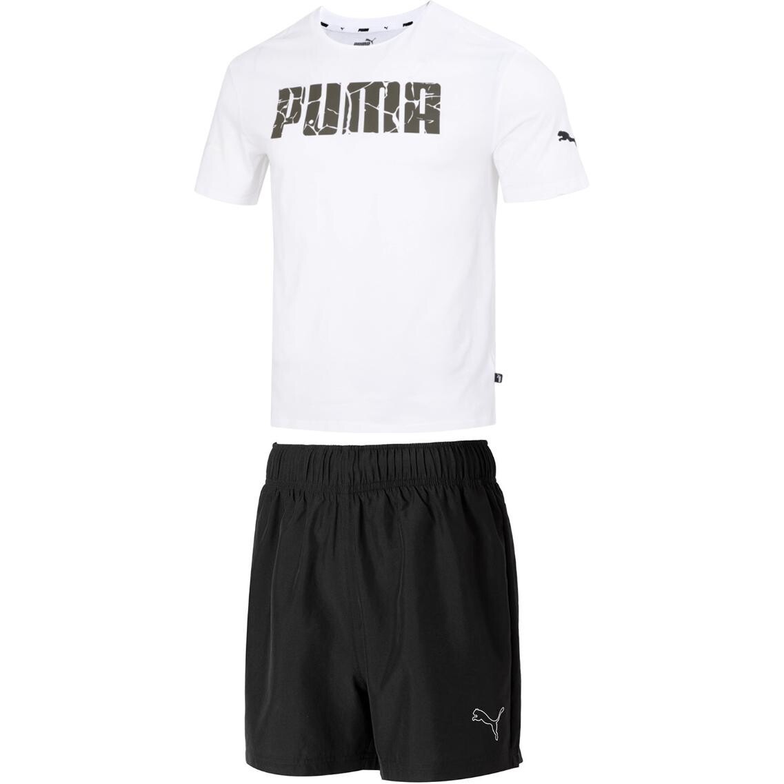 

Мужская повседневная спортивная одежда Puma, белый/черный