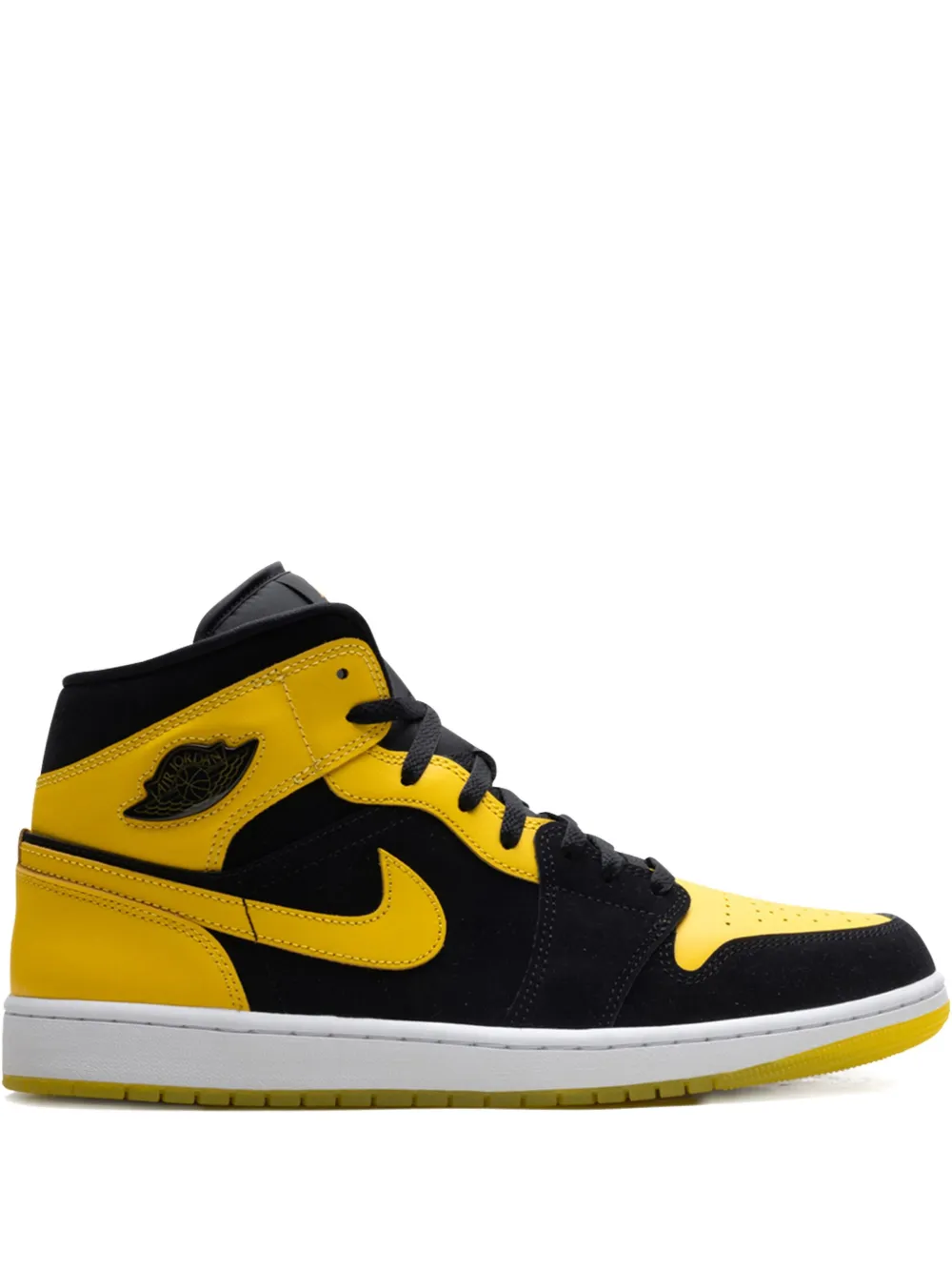 

Кроссовки Air 1 Mid Black/White/Varsity Maize Jordan, желтый