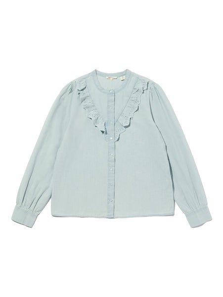 Блузка с кокеткой Levi's, Medium Indigo - Flat Finish — фото 4