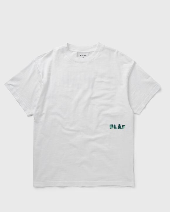 

Футболка Ølåf Watercolor Logo Slub Tee, цвет optical white