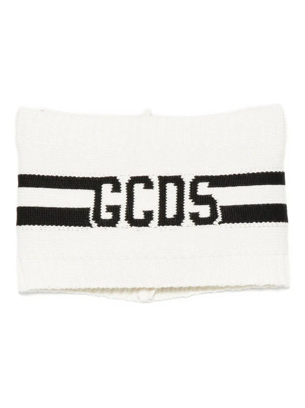 

Шерстяной шарф с логотипом Gcds Kids, белый