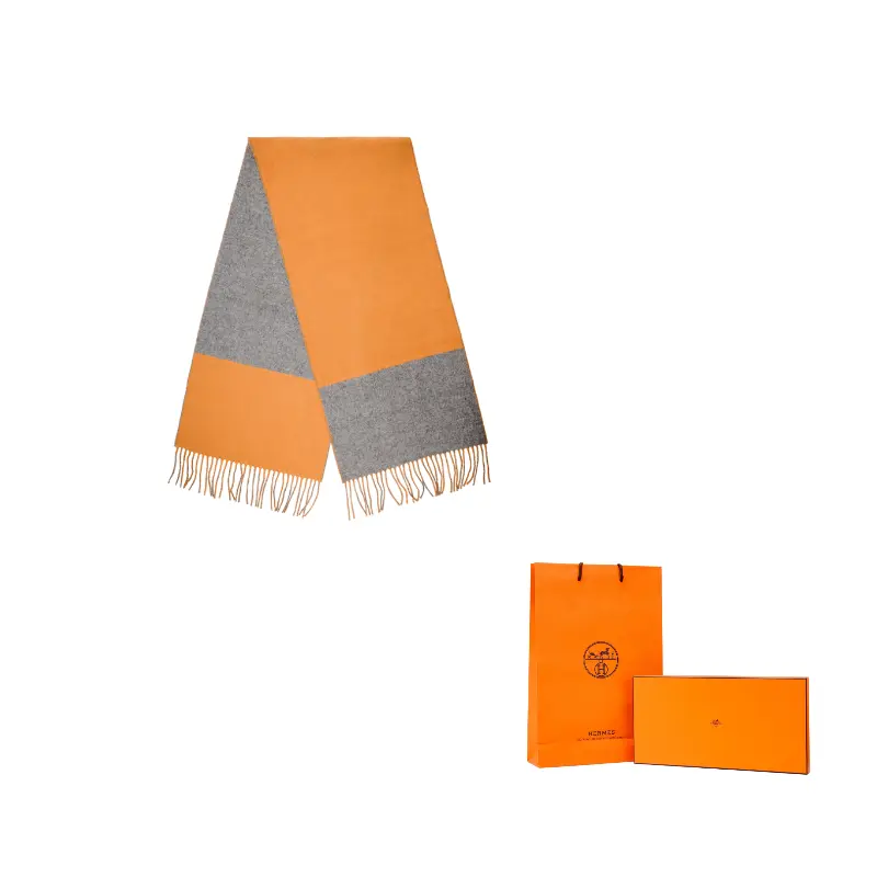 

Вязаный шарф для женщин HERMES, Оранжевый, Вязаный шарф для женщин HERMES