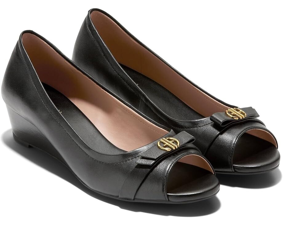 

Туфли Cole Haan Malta Peep Toe Wedge, черный