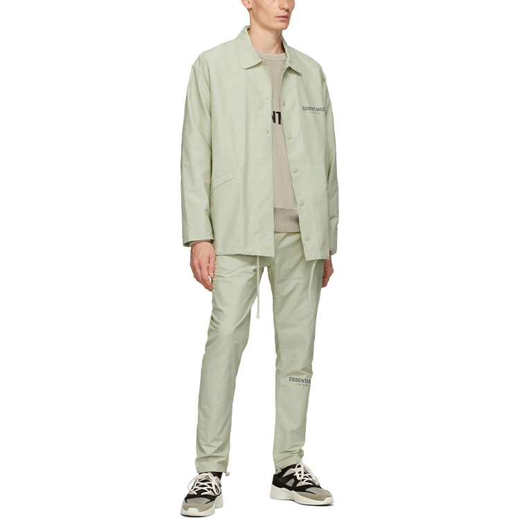 FW20 Рубашка унисекс Sage Green Fear Of God Essentials, зеленый — фото 3