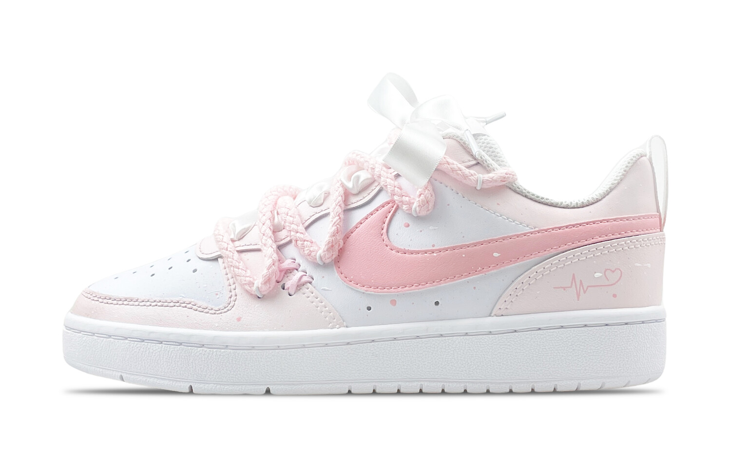 

Кроссовки Nike Court Borough Skateboard Shoes Women's Low-Top White, Розовый, Кроссовки Nike Court Borough Skateboard Shoes Women's Low-Top White