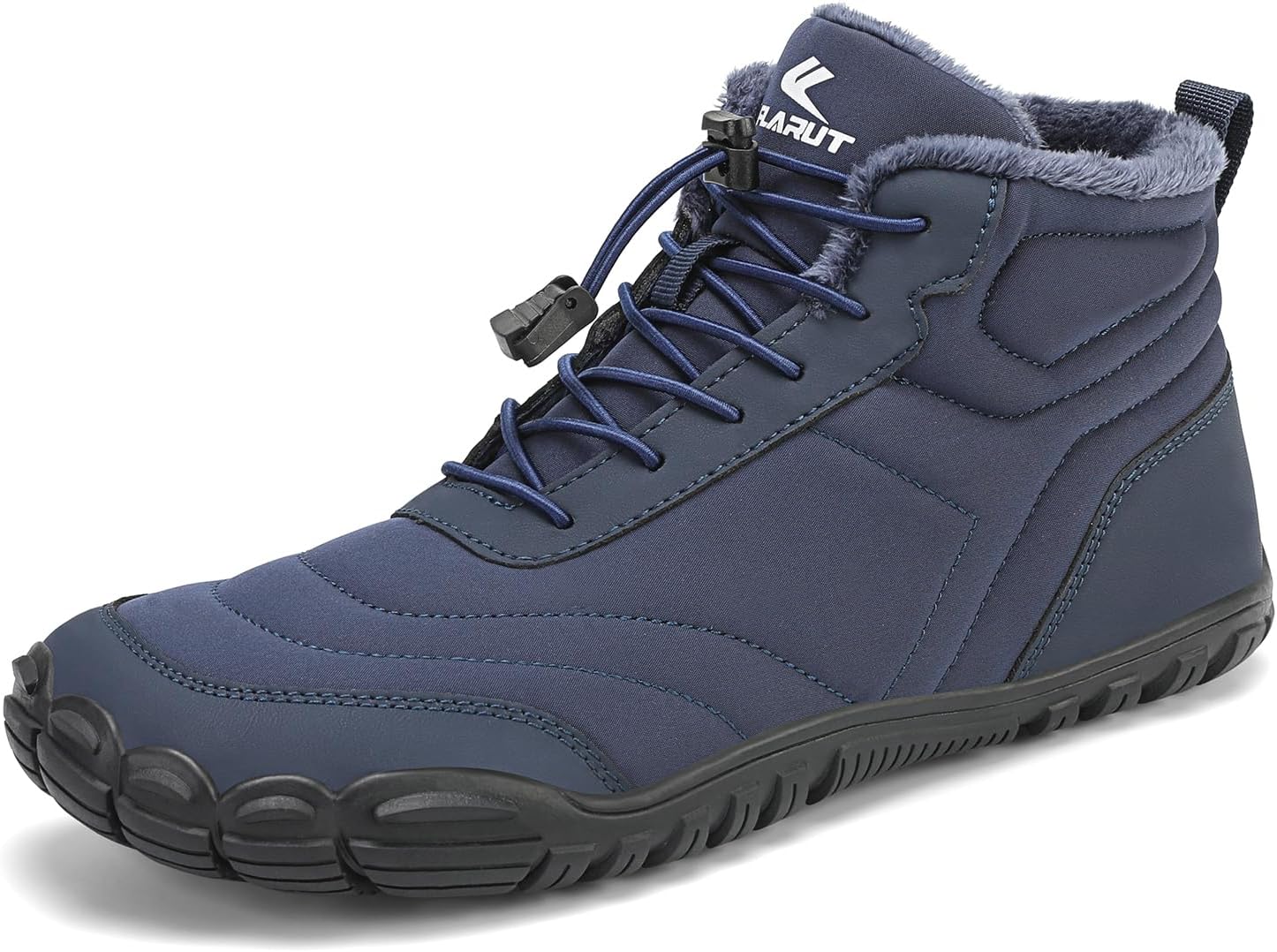 

Мужские и женские зимние ботинки FLARUT босоножки с меховой подкладкой, широким носком, нулевым падением и кроссовки до щиколотки, синий