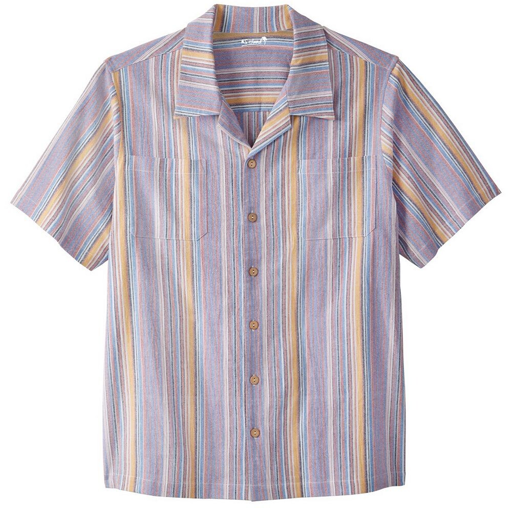 

Мужская марлевая рубашка Kingsize, большая и высокая KingSize, цвет Dark Salmon Stripe