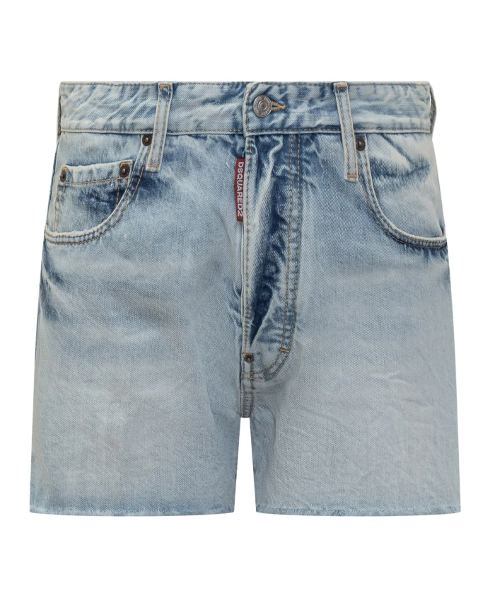 

Джинсовые шорты с застежкой на пуговицы и карманами. Dsquared2, синий
