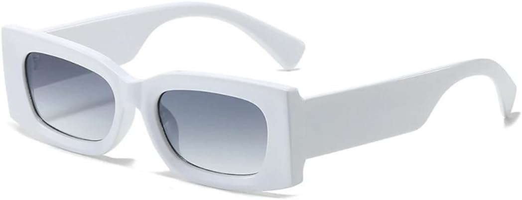 

Популярные модные квадратные солнцезащитные очки конфетных цветов для женщин, ретро-градиентные мужские очки с защитой от УФ-излучения UV400 TVTBBVV, White Gray Gradient