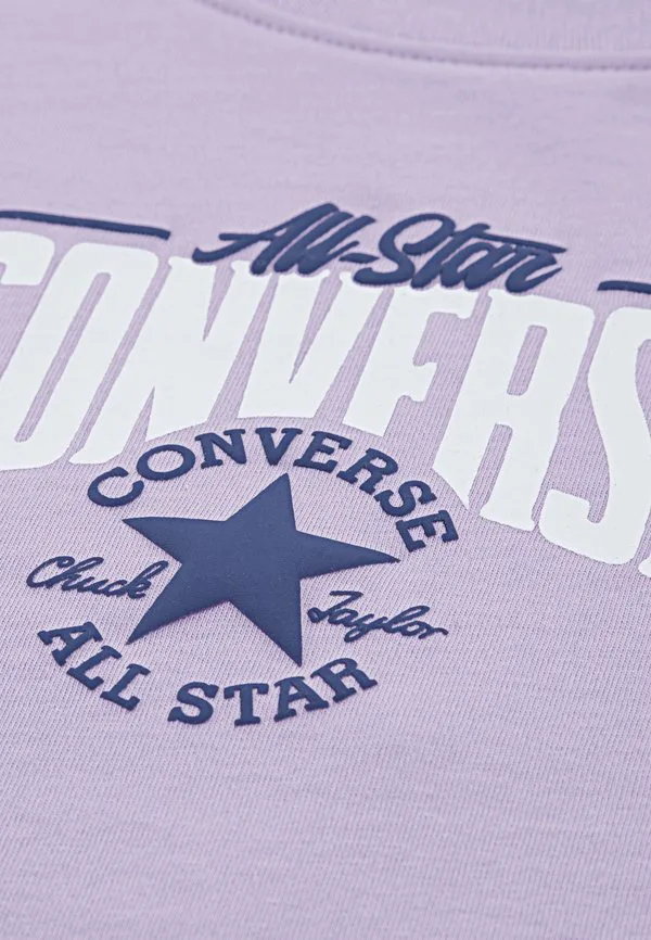 Футболка с принтом в виде множества ярких цветов. Converse, Lavender Latte — фото 3