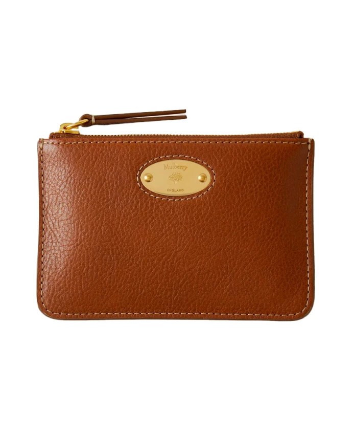 

Современный кошелек для монет с декоративной табличкой. Mulberry, коричневый