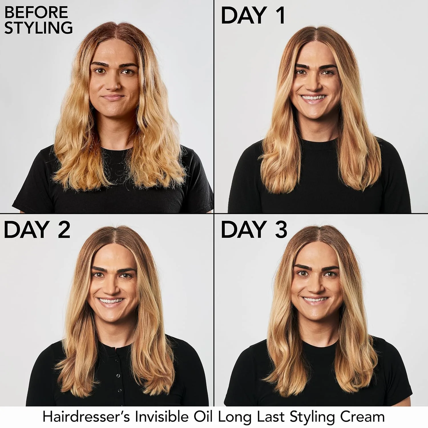 Bumble and bumble Hairdresser's Invisible Oil Long Last Styling Cream, увлажняющий крем против пушистости для всех типов волос с аргановым, кокосовым и виноградным маслом 189.95 г (1 шт.) Bumble And Bumble. — фото 3