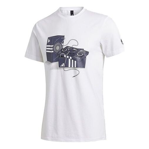 

Футболка sports round neck short sleeve 'shoe box white' Adidas, белый