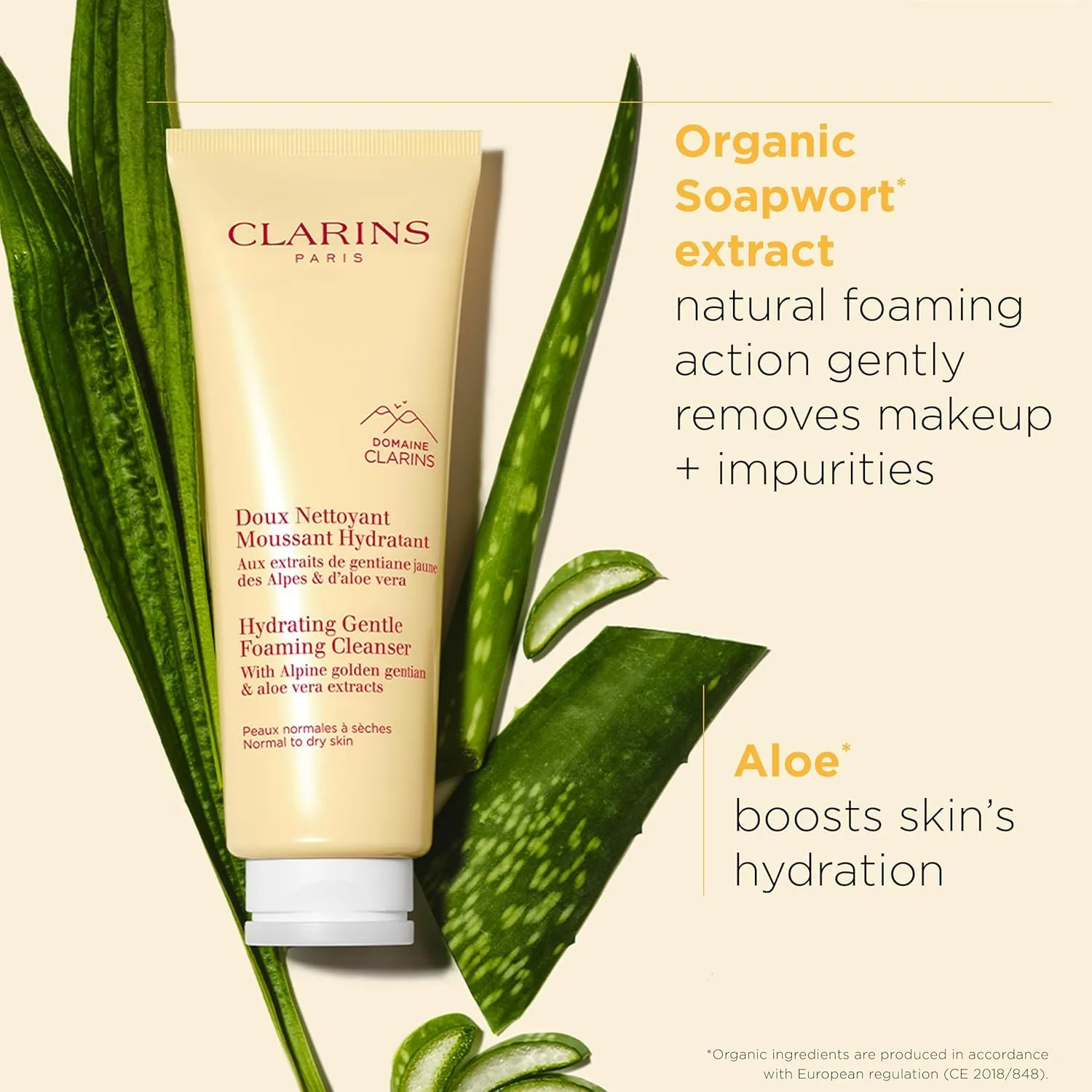 Пенка для умывания Clarins — Увлажняющая | Очищает, успокаивает и смягчает кожу | Содержит алоэ вера для усиления — фото 4