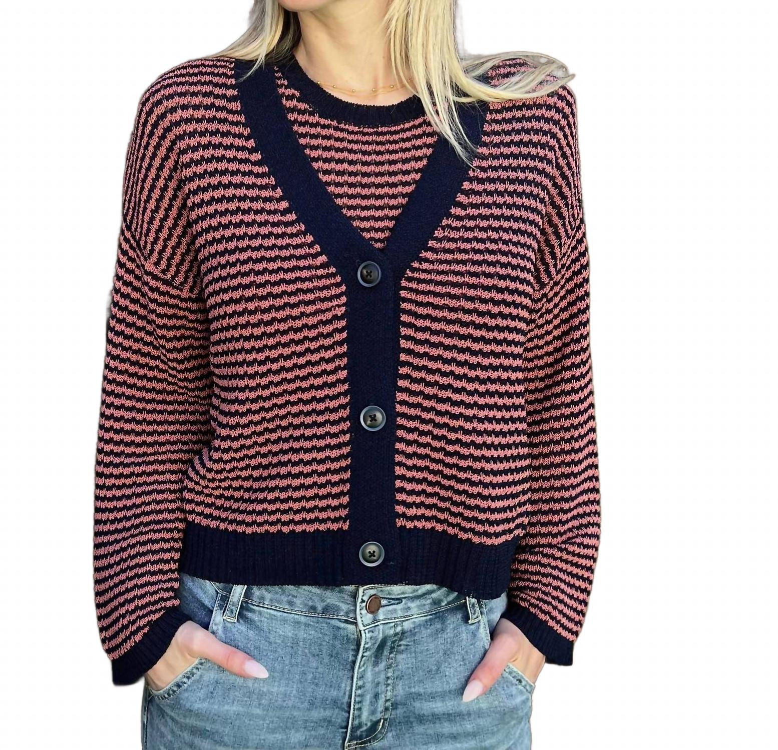 

Двухкомпонентный кардиган и безрукавный свитер в цвете "морской волны"/розовый Current air