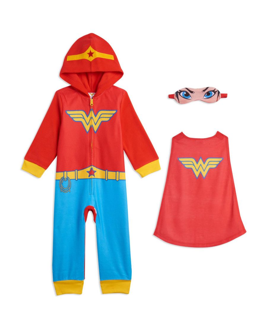 

Детский пижамный комбинезон и накидка на молнии с символикой DC Comics Justice League, Wonder woman