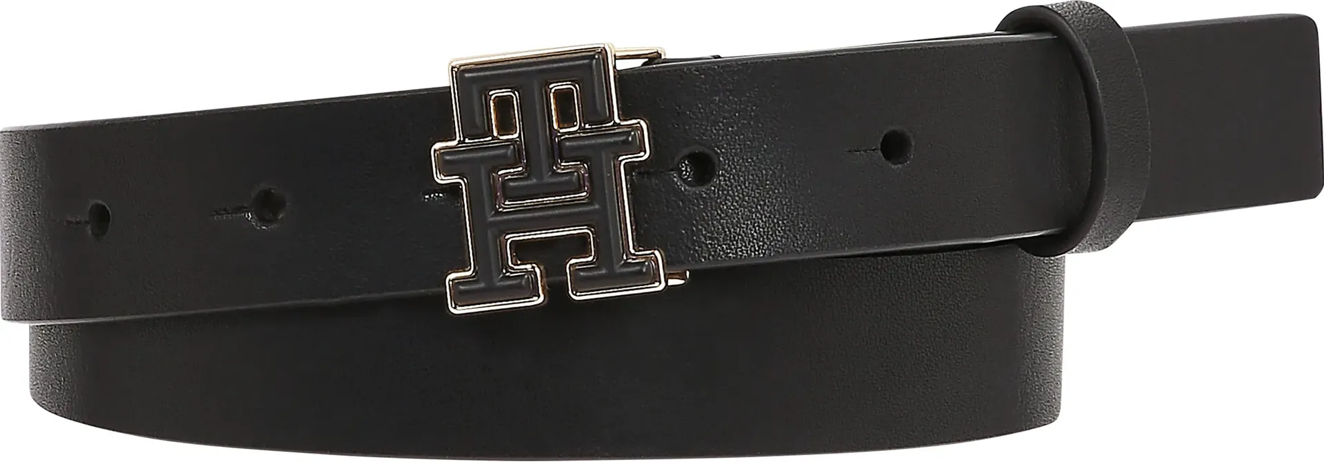 

Кожаный ремень Tommy Hilfiger "TH LOGO 2.5" с тисненым логотипом, черный