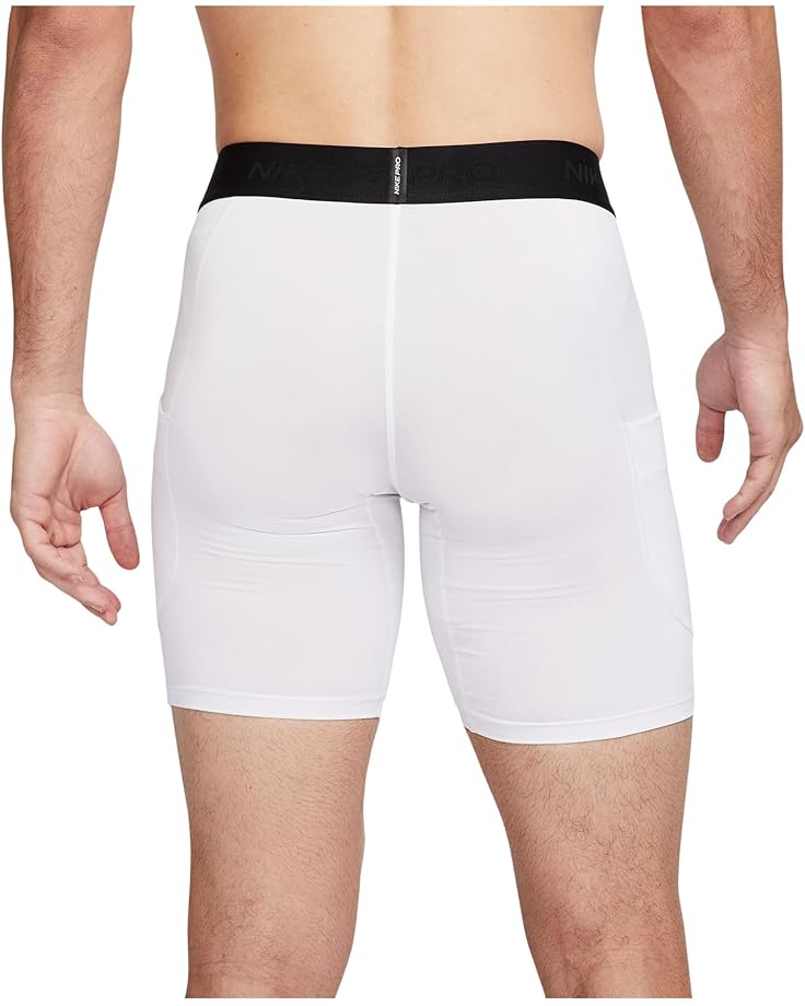 Шорты Nike Pro Dri-FIT Long Shorts, цвет White/Black — фото 2