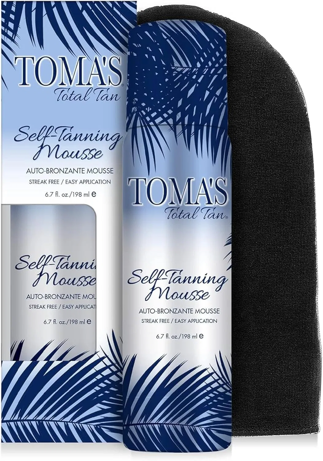 Автозагар мусс Toma's Total Tan для лица и тела, бронзовый цвет, 7 унций Tomas Total Tan