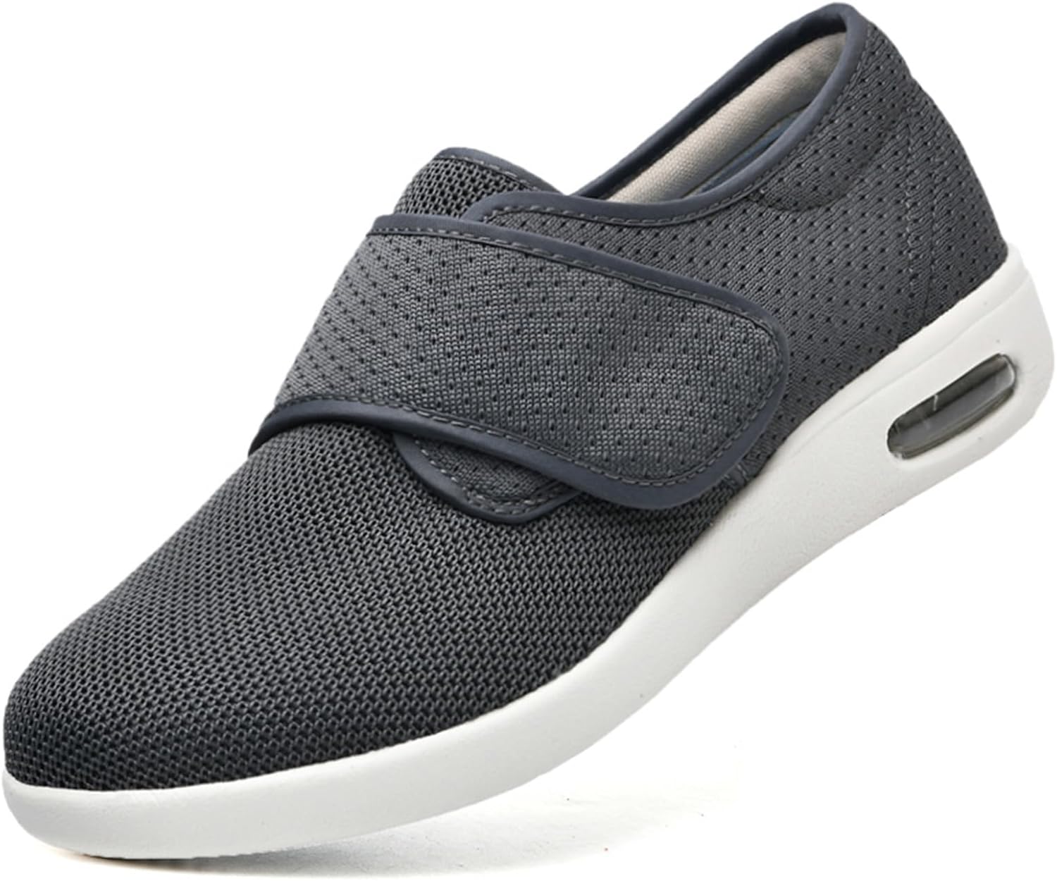 

Мужские диабетические кроссовки JBTNBX с широкой полнотой, регулируемой застежкой, легкие и дышащие, для ходьбы, предназначенные для пожилых людей, при отеках, подошвенном фасците и опухших ногах, серый