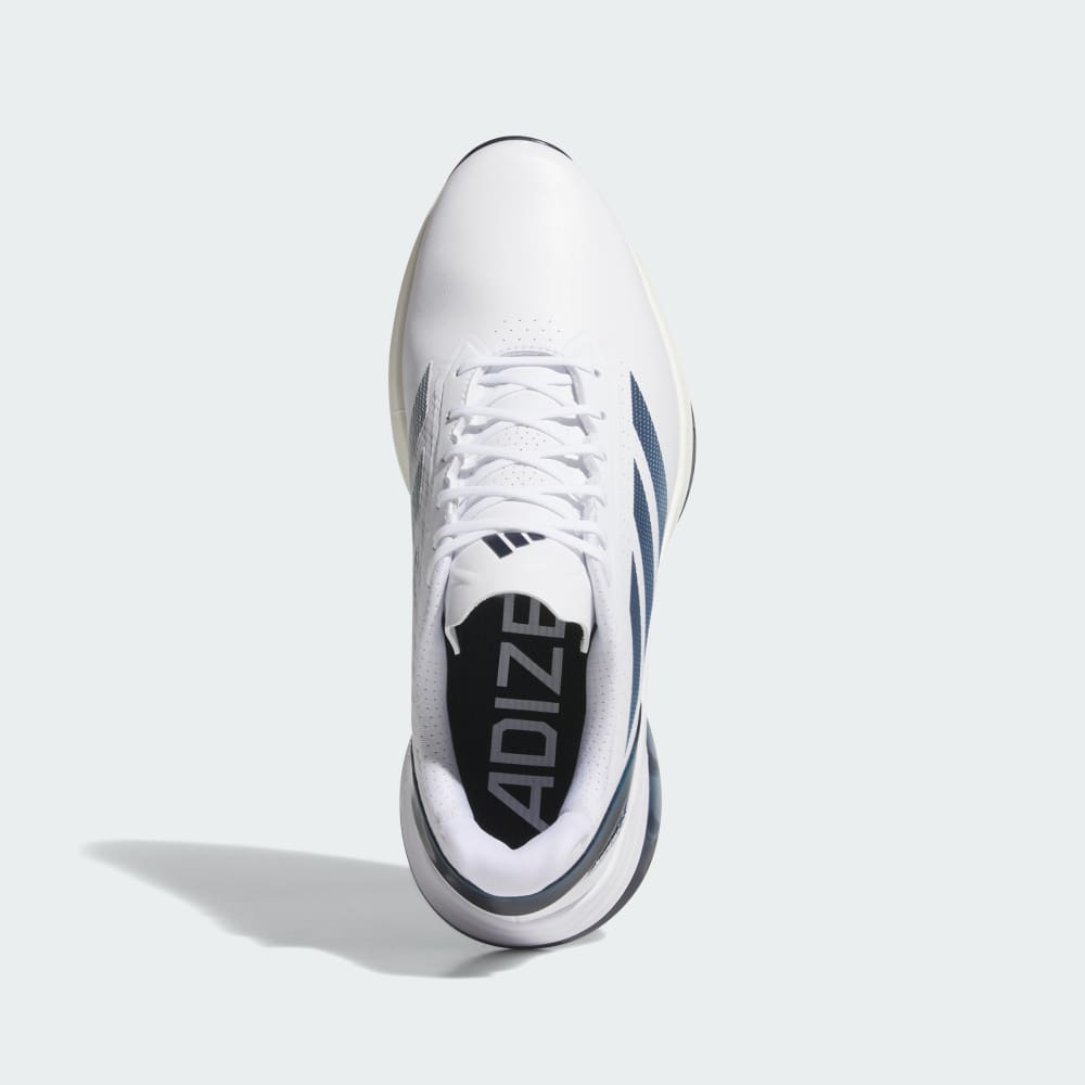 Кроссовки Adidas Adizero ZG Spikeless Golf Shoes, цвет Cloud White/Collegiate Navy/Zero Metalic — фото 2