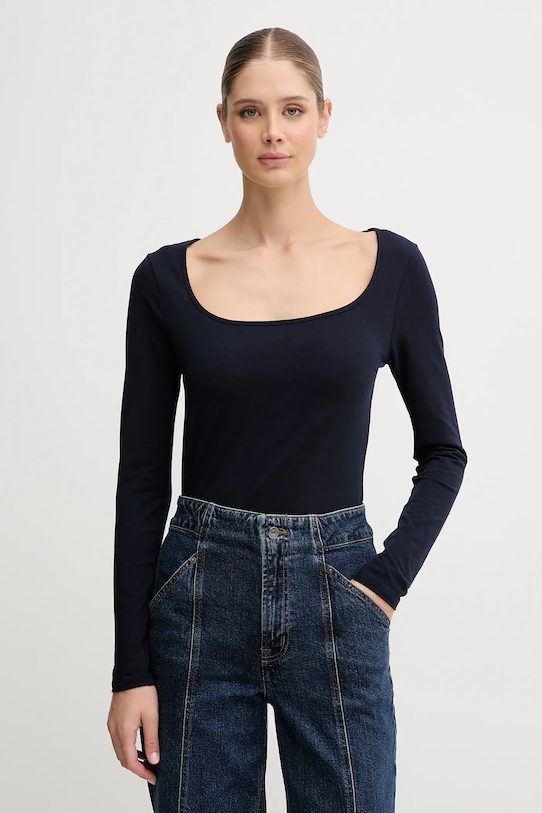 

Лонгслив United Colors Of Benetton, темно-синий