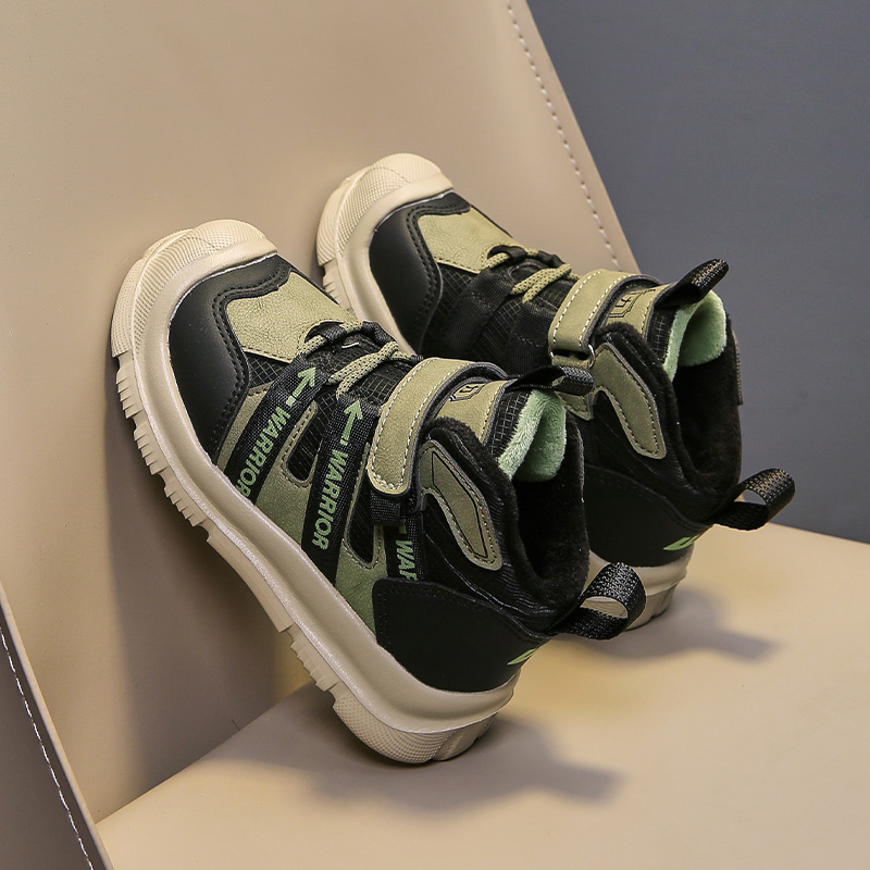 WARRIOR Кроссовки Slip Resistant, Abrasion Resistant, Thermal High Top Kids Lifestyle Shoes Black Green Kids' — фото 4