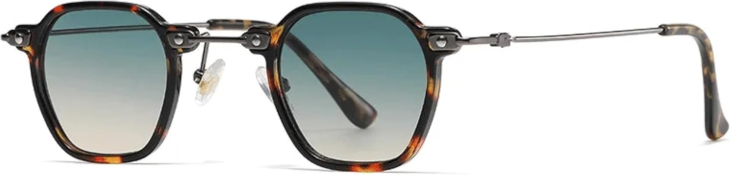 

Солнцезащитные очки с защитой UV400 | Стиль «стимпанк», маленькие круглые линзы с градиентом | для женщин и мужчин, для занятий спортом на открытом воздухе и вождения DSVIGF, Leopard Greenyellow