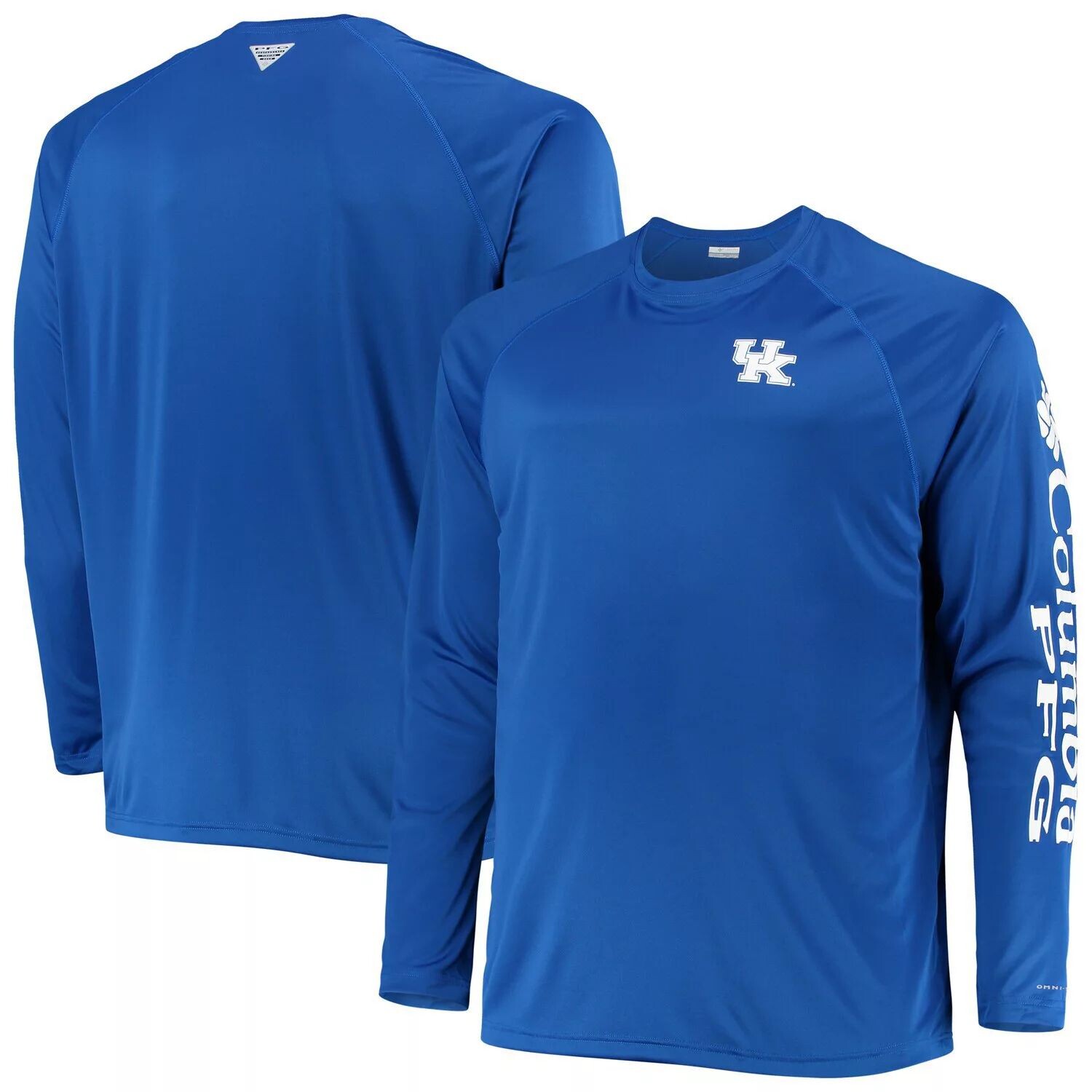 

Мужская футболка реглан с длинными рукавами Columbia Royal Kentucky Wildcats Big & Tall Terminal Tackle Omni-Shade