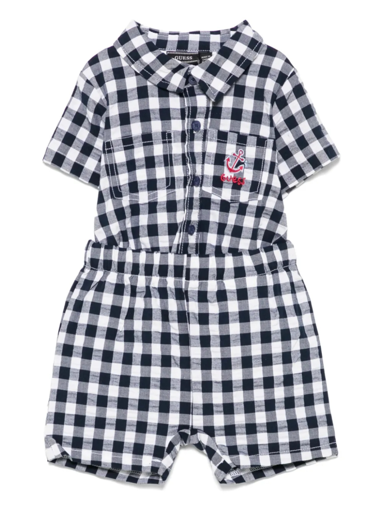 

Комплект из клетчатых шорт guess kids, синий