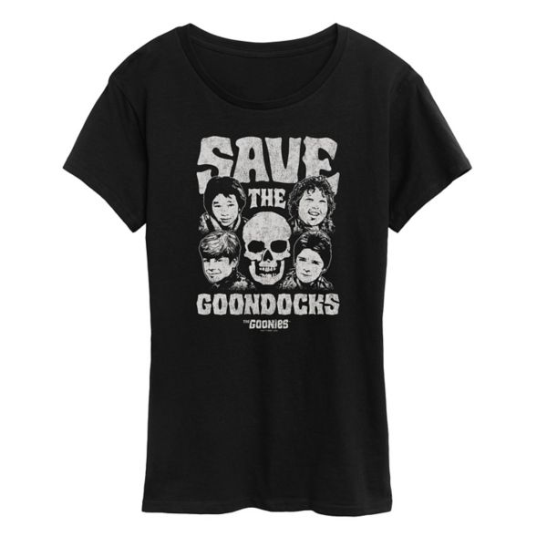 

Женская футболка The Goonies "Спасите Гундокс" Licensed Character, черный