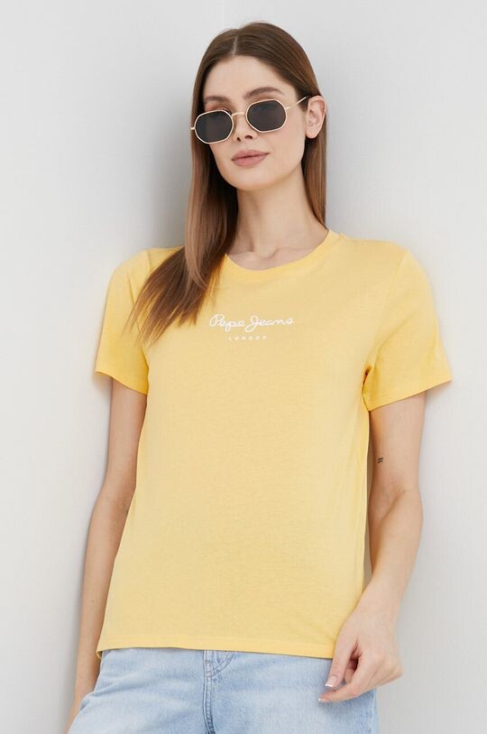 

Футболка Wendy из хлопка Pepe Jeans, желтый