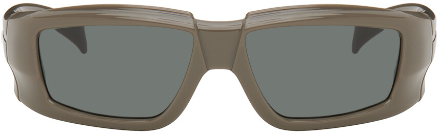 

Серые солнцезащитные очки Rick Rick Owens, цвет Dust gray/Black