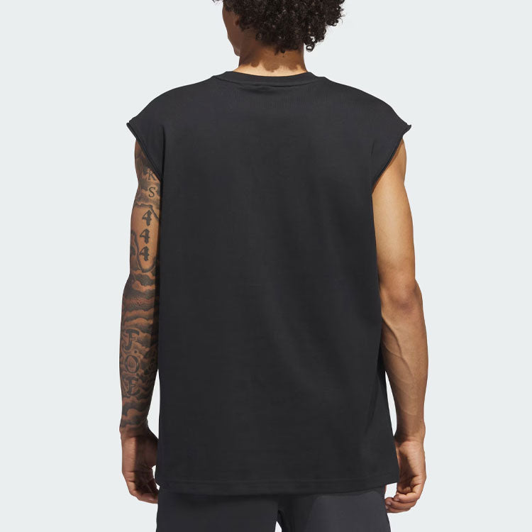 Спортивный топ adidas Select Warm-Up Tank Top Logo 'Black' IM4220, черный — фото 3