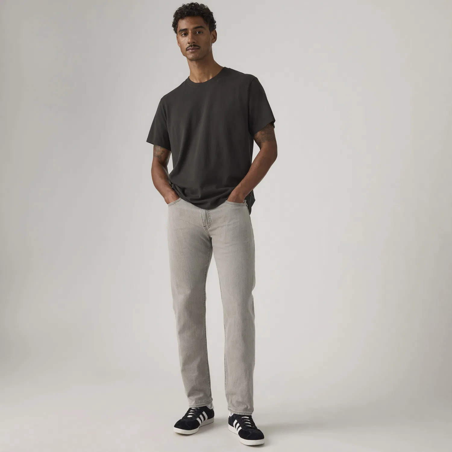 Мужские джинсы 502 Taper из льняной ткани + деним Levi's, Grey