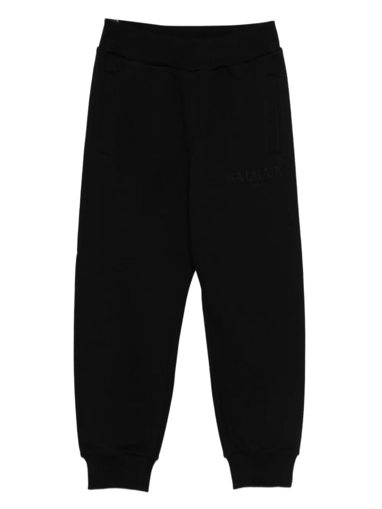 

Спортивные брюки с вышитым логотипом Balmain Kids, черный