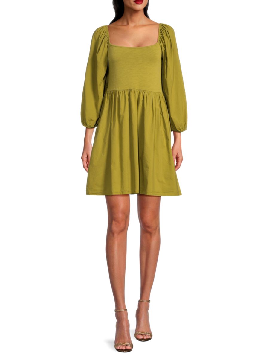 

Мини-платье Heddie Squareneck Babydoll Nation LTD, цвет Lichen