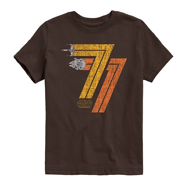 

Футболка с принтом Boys 8-20 77 distressed Star Wars, Dark Brown