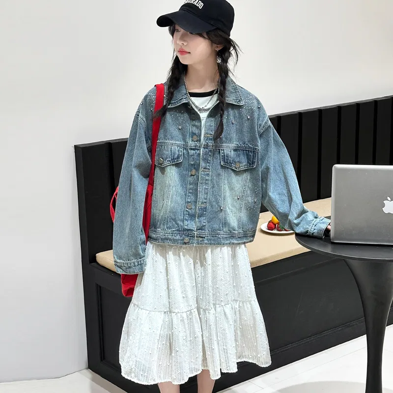 Джинсовая куртка для детей, весна-осень Disney, Denim Blue — фото 3