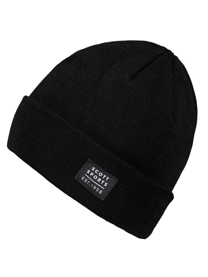 

SCOTT Шапка-бини Team 20 из мериносовой шерсти черного цвета