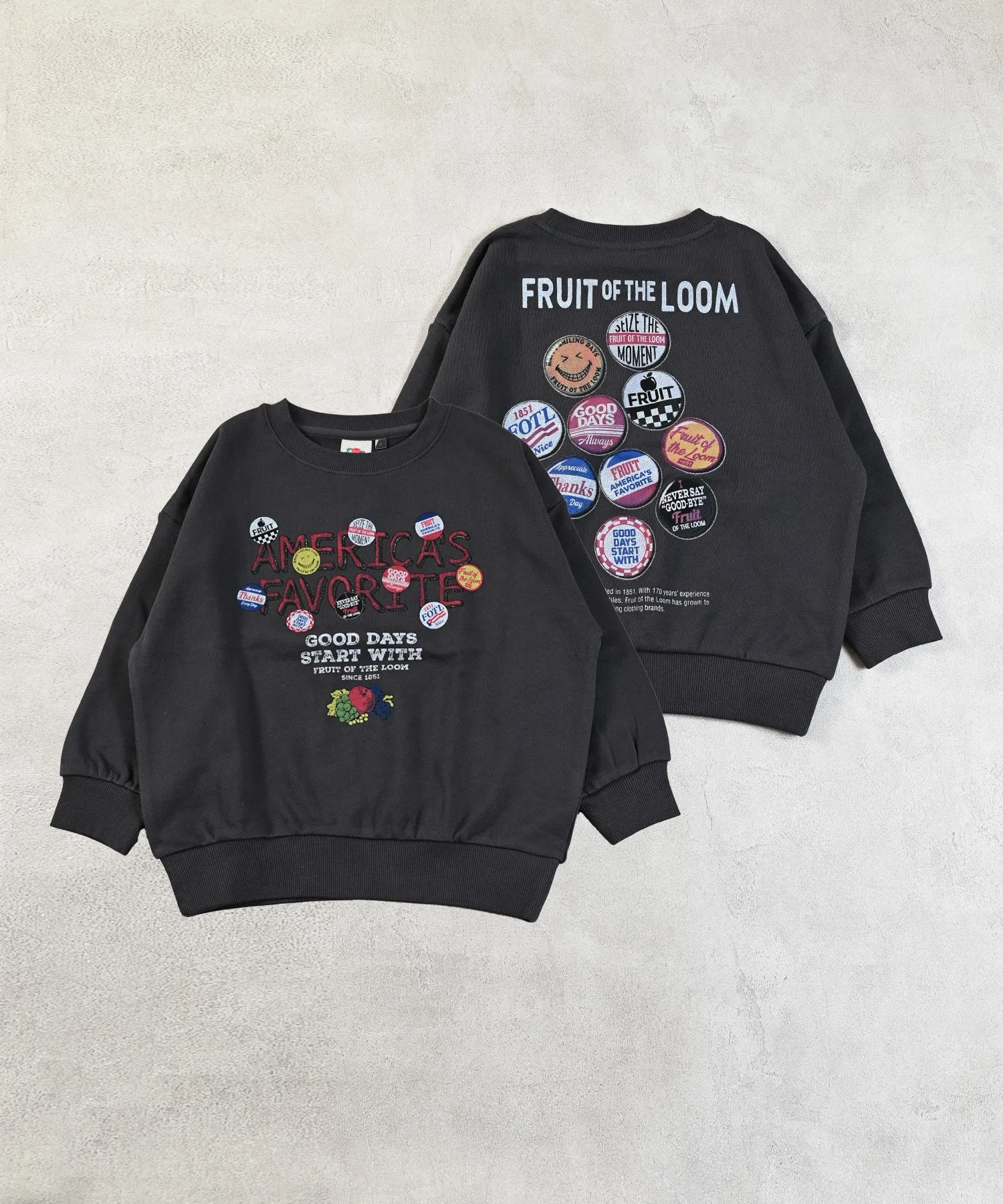 【FRUIT OF THE LOOM】 Эксклюзивная толстовка с принтом