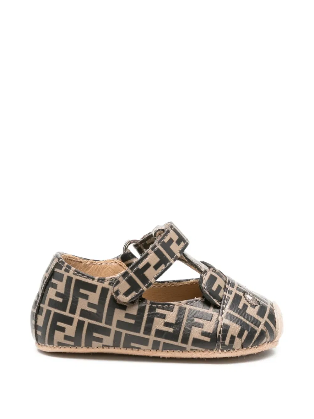 Туфли с логотипом Fendi Kids, нейтральный