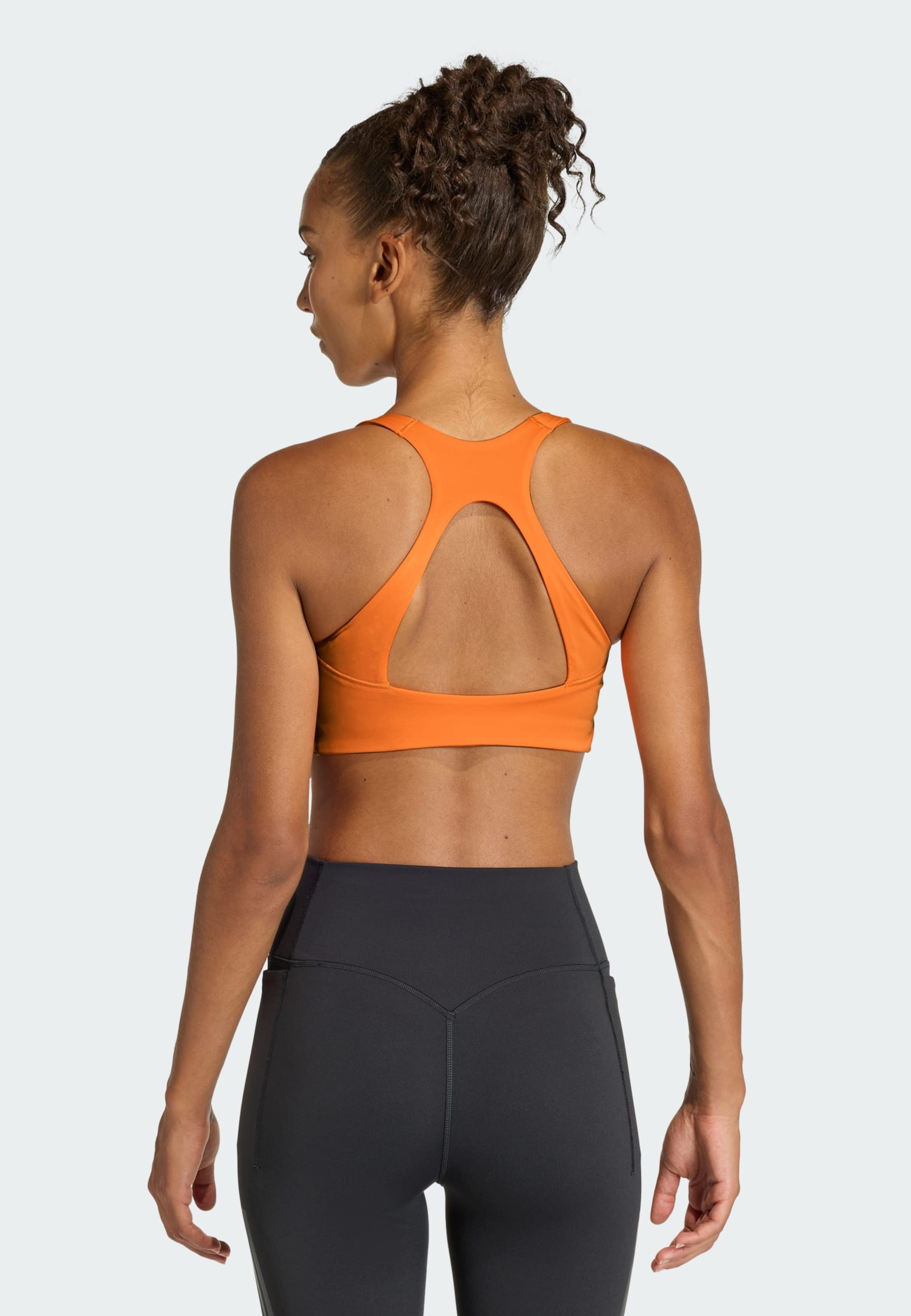 Adidas Performance Спортивный бюстгальтер-бралетт 'Optime' в оранжевом — фото 4