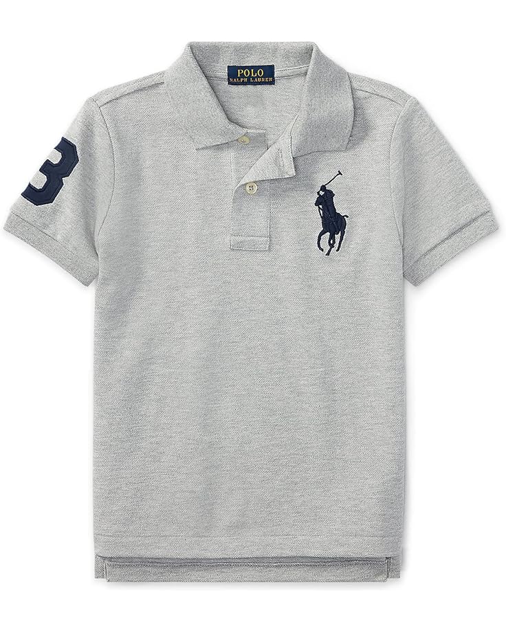 

Поло Polo Ralph Lauren Kids Big Pony Cotton Mesh Polo Shirt, цвет Andover Heather