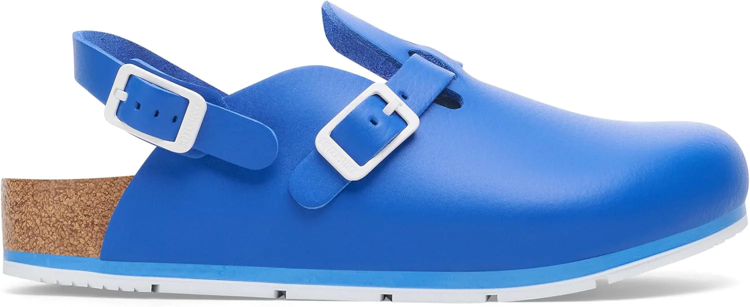 Клоги BIRKENSTOCK Kay Pro из кожи - высококачественная унисекс обувь для повседневной носки и работы в медицине, общепите и сфере обслуживания, синий — фото 4