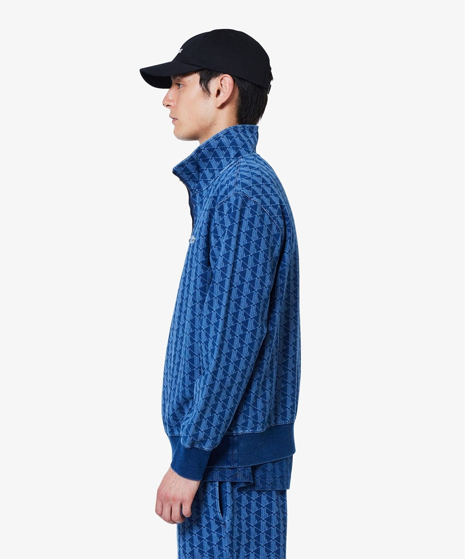 Спортивная куртка Indigo Sweat Monogram LACOSTE, Light Indigo Blue — фото 3
