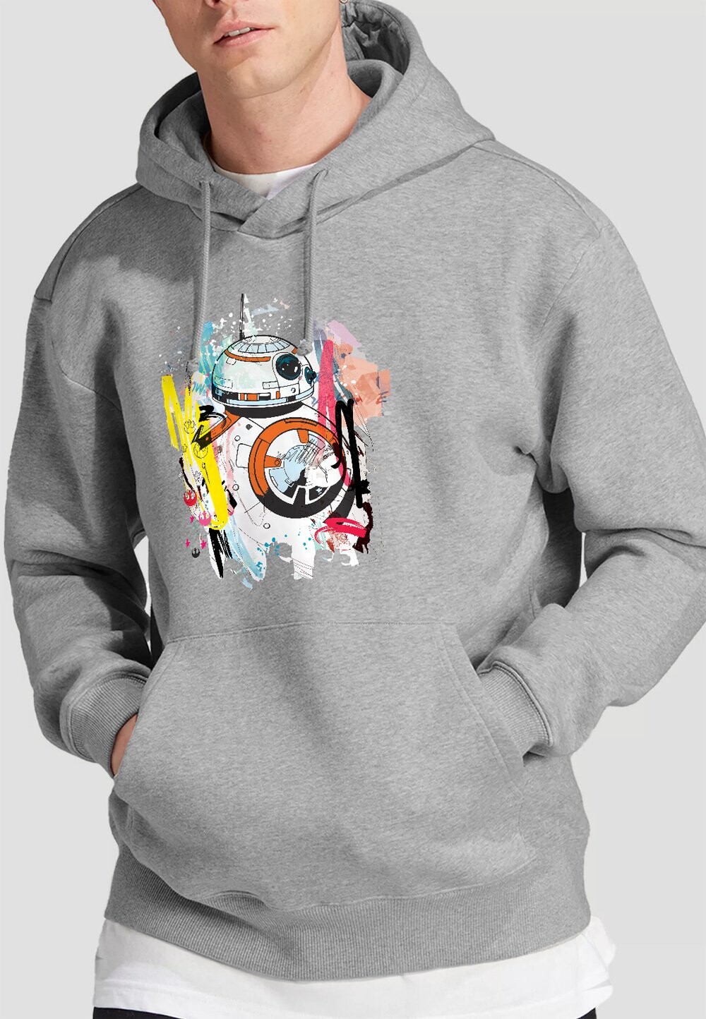 

Толстовка с капюшоном BB8 ABSTRACT PRINT Star Wars, серый
