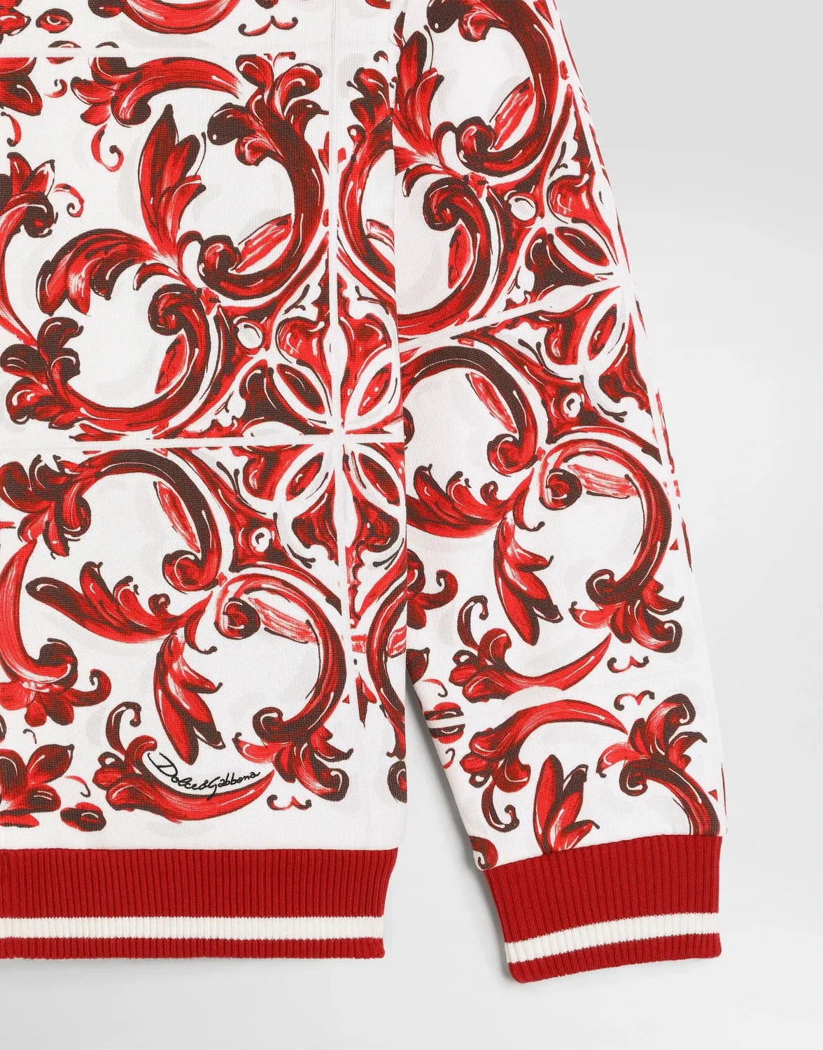 Толстовка с принтом "Майолика" DOLCE & GABBANA, бежевый — фото 4