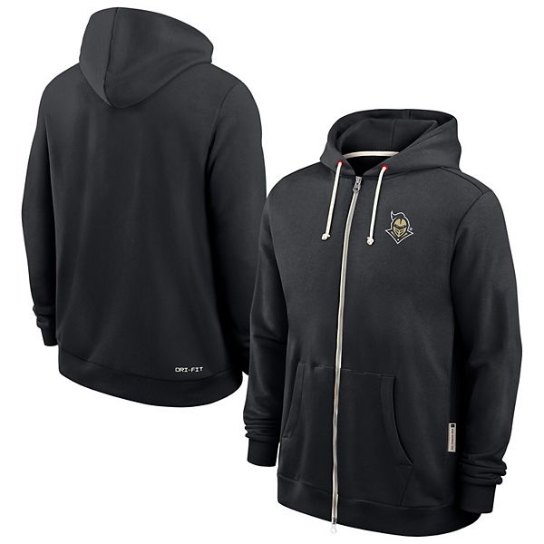 Мужская черная толстовка ucf knights 2025 sideline standard issue dri-fit на молнии Nike — фото 2