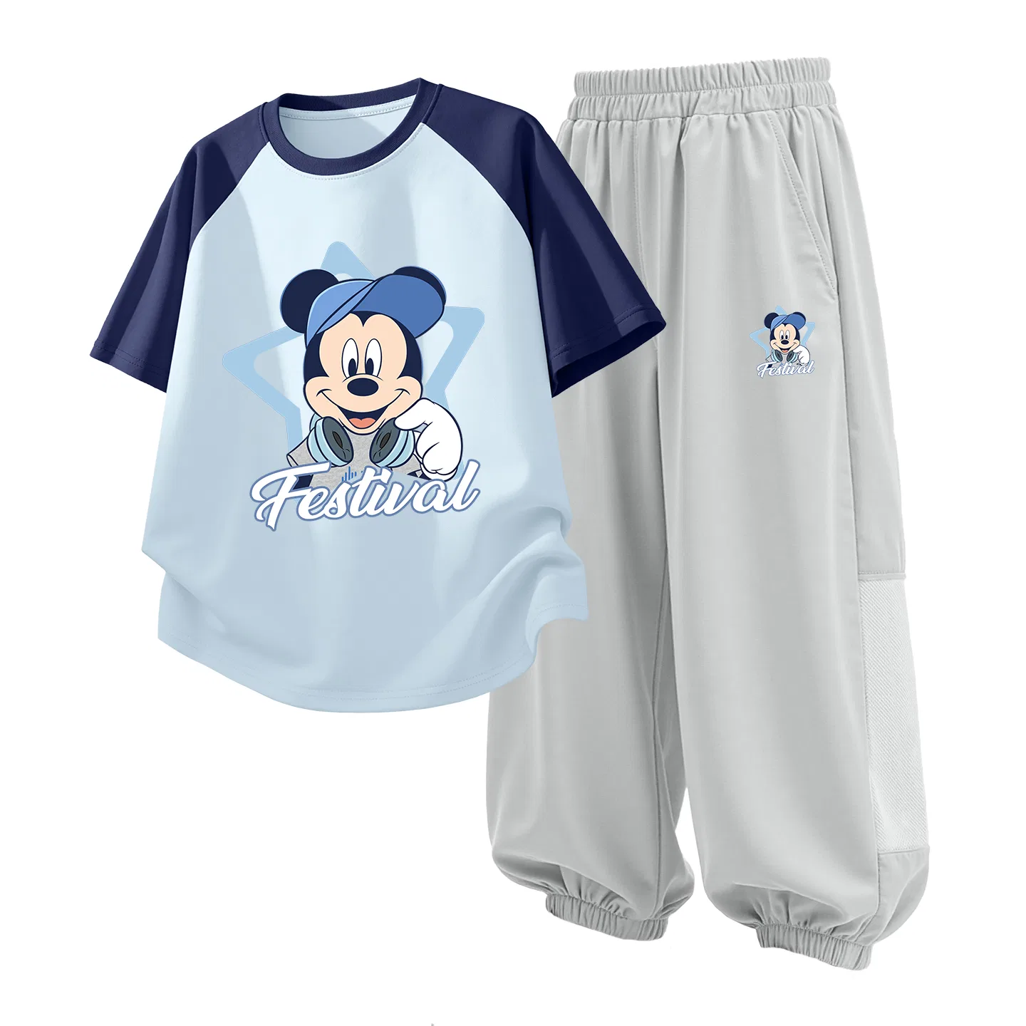Детский спортивный костюм Casual Sportswear 2 Piece Set Disney, Di Space Magic Sky Blue+Di Astronaut Mist Mountain Gray — фото 4